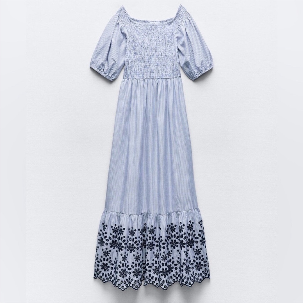 NWT ZARA Embroider Eyelet Dress Size XS